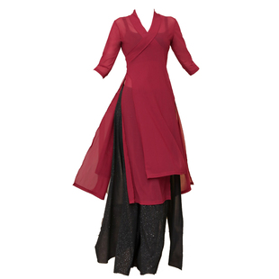 古典舞练功服女中国风身韵纱衣舞蹈服飘逸阔腿裤现代舞演出服装