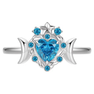 XTASTE USELESSOBJECTS 星月爱心锆石戒指明星同款原创设计百搭