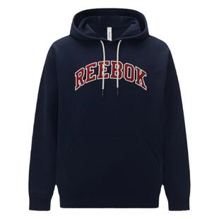 Reebok锐步官方26新品男女情侣美式连帽针织衫套头运动卫衣
