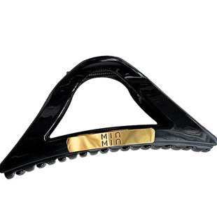 三角形抓夹亚克力大号发量多鲨鱼夹气质发夹后脑勺黑色发卡头饰