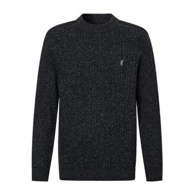 POLOWALK男士羊毛衫绞花圆领