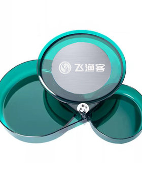 飞渔客全磁拉饵盘新款小迷你强磁拉丝盘散炮盆饵料盘钓鱼地插通用
