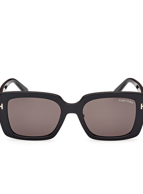 Tom Ford 汤姆福特 女士 正方形 亮黑色全框 潮流眼镜 时尚太阳镜