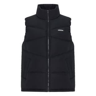 拒水运动保暖鸭绒羽绒马甲背心轻薄羽绒服男女冬季adidas阿迪达斯