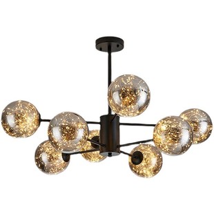 客厅灯吊灯现代简约大气轻奢北欧餐厅卧室灯网红魔豆满天星分子灯