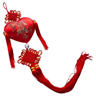 徐州马庄香包龙凤呈祥挂件卧室手工桃心悬挂婚庆祝福节日礼物挂饰