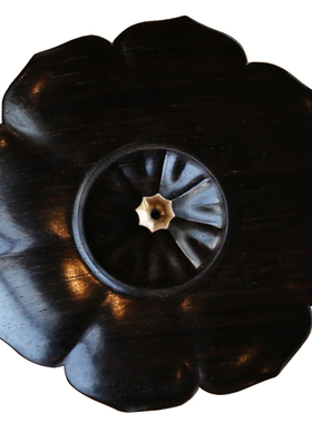 紫光檀创意莲花香插线香炉