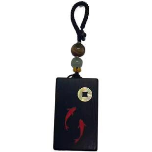 真品螺钿天然朱砂原矿原石平安挂件无事牌汽车钥匙挂件包挂件高级