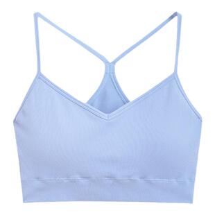 菲卡沫莉RIB固定杯细肩带大v领收副乳短款瑜伽健身普拉提内衣吊带