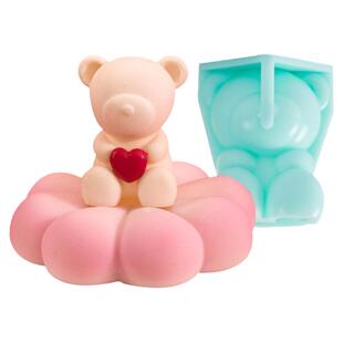 抱心小熊慕斯模具硅胶蛋糕甜品烘焙8网红6寸法式情人节可爱女神节