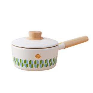 FUJIHORO/日本富士珐琅锅熟铁搪瓷汤锅家用燃气煮汤奶锅绿叶系列