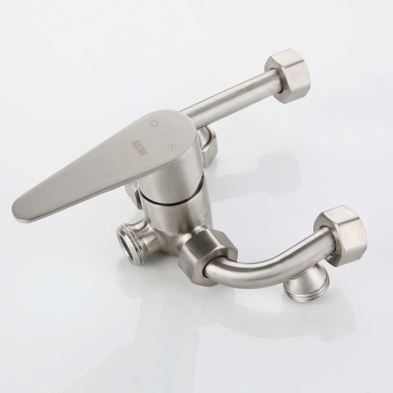 批发电热水器冷热304不锈钢拉丝明装U型混水阀淋浴浴室水龙头