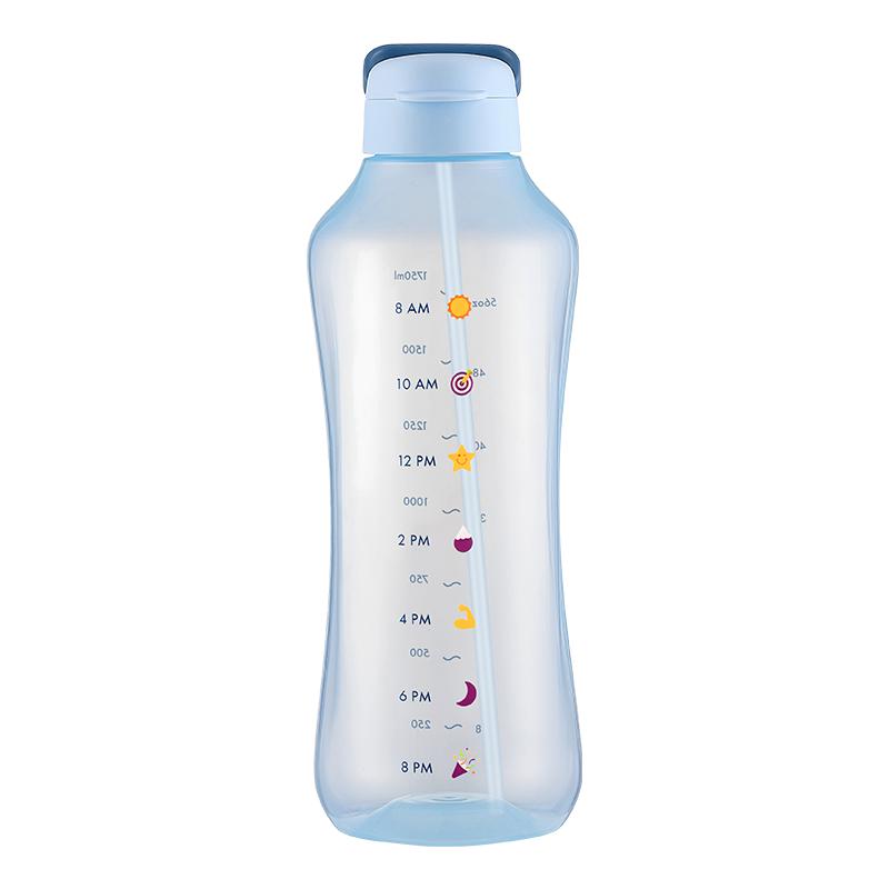 特百惠动感水力瓶2L运动骑行水壶大容量吨吨桶运动水瓶户外新款
