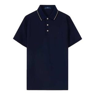 [新疆长绒棉/抑菌]专柜梦特娇短袖T恤男装夏季薄POLO衫2522260KT2