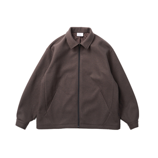 NUMBERSALT24AW秋冬新款翻领毛呢夹克男短款宽松工装呢子保暖外套