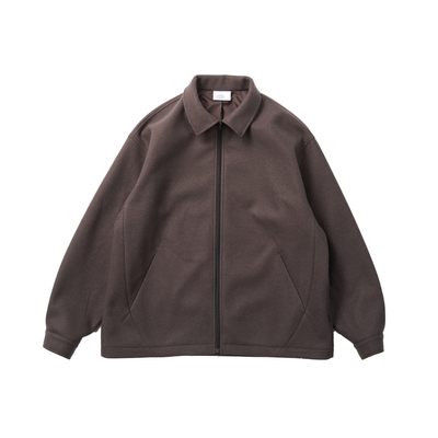 翻领秋冬宽松加厚毛呢外套毛呢