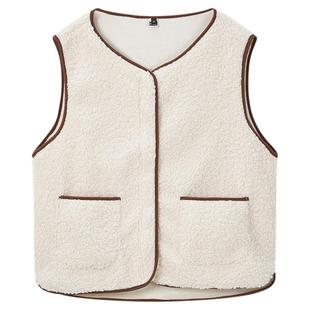 2025新款颗粒绒马夹百搭马甲女韩版外搭秋冬坎肩时尚加厚背心外套