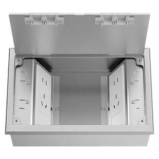 MSHML地插座210型开启式不锈钢/全铜合盖可用强弱电地插座隐形