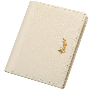 稻草人品牌钱包女2025新款真皮韩版可爱短款钱夹小零钱包长款正品