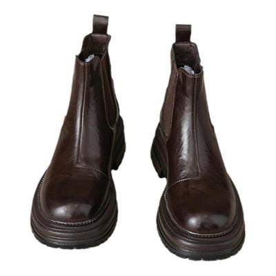 达芙妮英伦风厚底切尔西靴机车靴