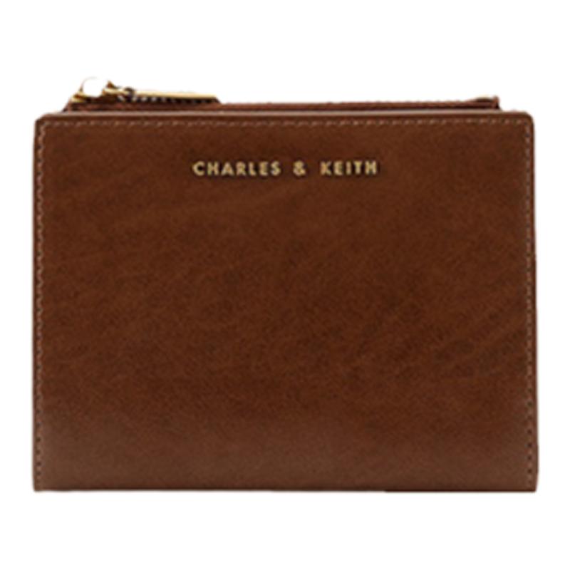 [包店专享]CHARLES&KEITH简约卡包CK6-10680907短款拉链零钱包夏