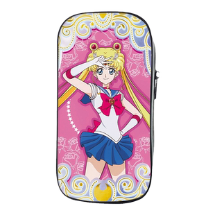 卡通水冰月帆布多层笔袋文具盒美少女战士文具袋文具铅笔袋多功能大容量高中生初中生小学生防水拉链潮款笔盒