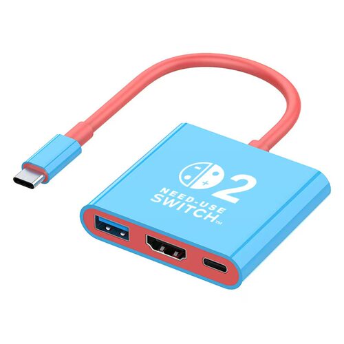 适用于switch2投屏线ns2代便携底座任天堂oled主机配件游戏机多功能拓展坞连接电视扩展视频HDMI接口转换器二