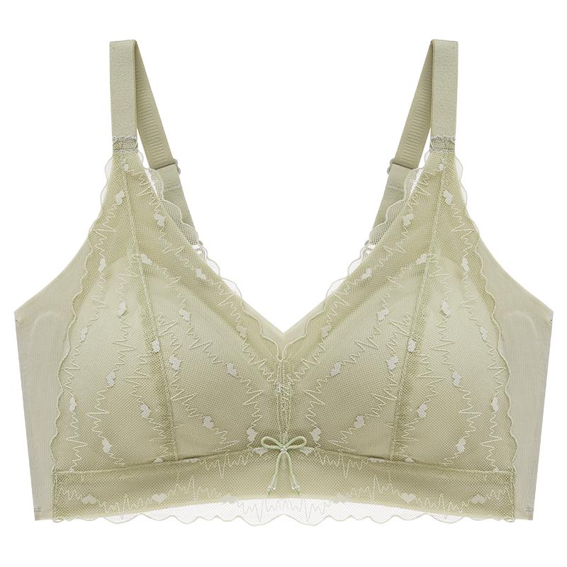 乳胶无痕内衣女夏季薄款小胸聚拢防下垂一片式无钢圈固定杯文胸罩
