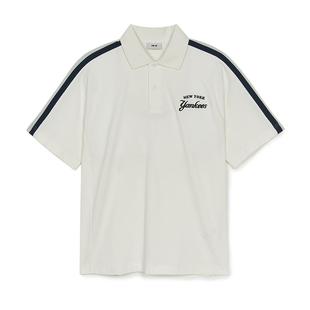 MLB官方 男女情侣学院风防晒凉感百搭polo衫短袖25夏季新款PQV01