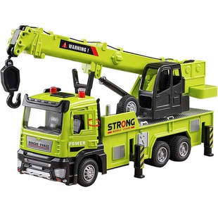 合金吊车玩具儿童起重吊机挖掘机救援车运输车模型工程车玩具男孩