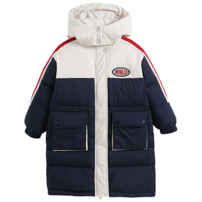 女童羽绒服中长款高充绒量冬外套