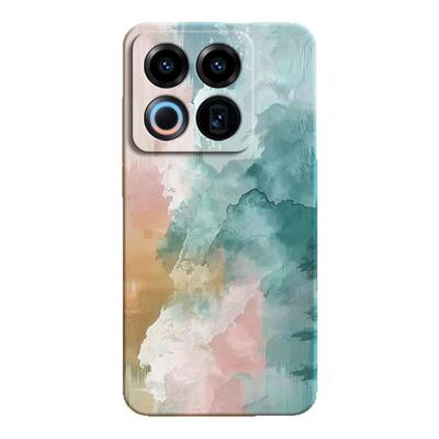 青山色适用魅族22手机壳Meizu22保护套新款液态硅胶镜头全包防摔油画涂鸦MZ22男女高级感情侣磨砂超薄软外壳