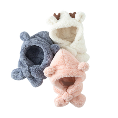 汤尼倍儿婴儿帽子秋冬季围脖一体