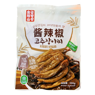 延边金刚山酱辣椒300g包邮特色朝鲜族风味泡菜袋装下饭菜开胃菜
