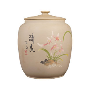 高端水缸家用储水建水紫陶全手工阴刻阳填白泥纯净水替代塑料水桶