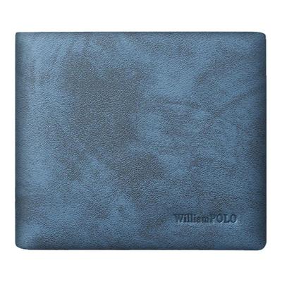 英皇保罗真牛皮男士商务短款钱包