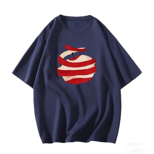 白色纯棉宽松T恤短袖女2026新款夏季圆领美式上衣高级感慵懒风