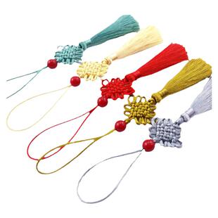 7号六盘方胜结 小中国结小号配件diy书签请柬挂件手机包包挂件穗