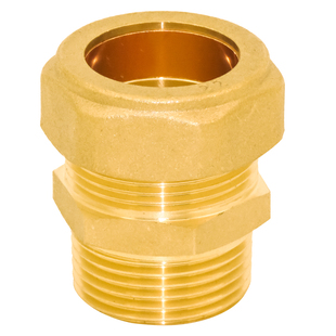 加厚铜管卡套快速接头平板太阳能紫铜管外丝卡套铜管接头配件4分