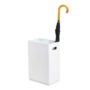 白色方形雨伞架家用收纳架可定制LOGO大容量长短伞教室商用雨伞桶