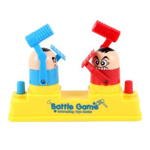 抖音网红同款儿童红蓝攻守对战小人双人打头玩具亲子互动游戏对打