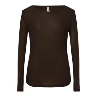 【精简美学】玛丝菲尔秋船型领腰身抽绳设计布朗棕上衣女