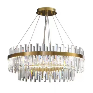 简约轻奢吊灯水晶主客厅灯现代意式大气高档样板房圆形餐厅卧室灯