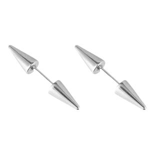 ACITY喜城小众双头尖锥耳钉男女朋克铆钉耳环暗黑钛钢不掉色耳饰