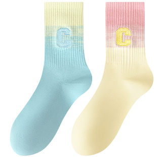 长袜子女款中筒纯棉防臭秋冬季女童运动女士2025新款爆款配鲨鱼裤