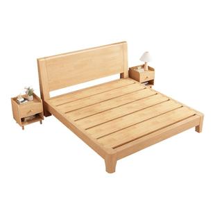 全实木床榫卯结构排骨架床架2025新款1米8家用卧室中古风实木床