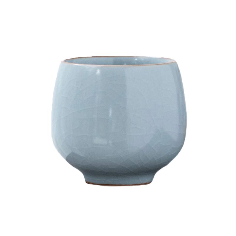 汝窑铜钱主人杯中式复古茶杯