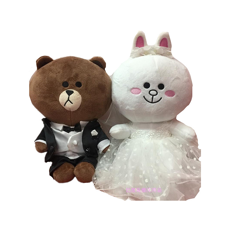 结婚卡通花车公仔结婚公仔一对