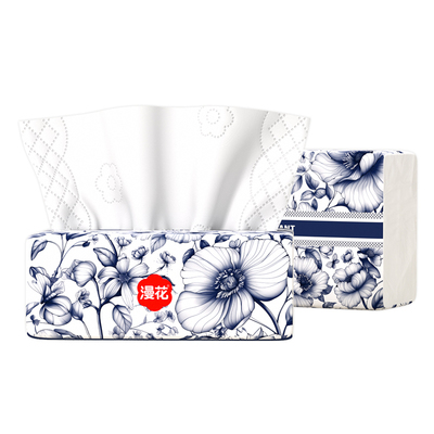 漫花抽纸40包家用国风