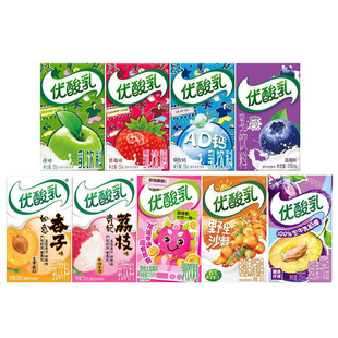 伊利优酸乳原味250ml/24盒整箱苹果蓝莓荔枝山楂杏子草莓西梅酸奶